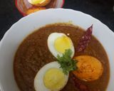 A picture of step 5 of Chettinad egg curry.