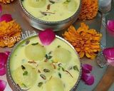 A picture of step 17 of Kesariya Angoori Rasmalai.