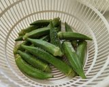 魩魚XO醬炒秋葵的食譜步驟1照片