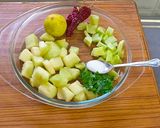 A picture of step 1 of Mask melon cucumber salad.