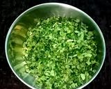 A picture of step 1 of Kaddu Ke Patte Ka Vada Orissa style.