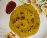 A picture of step 3 of বেসন চিলা (Besan Chila recipe in Bengali).