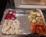 A picture of step 1 of BBQ Roast chicken with veggies.