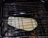 A picture of step 1 of Turkish Grilled eggplant salad with yogurt-mint sauce.