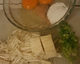 Foto langkah ke 1 dari resep Perkedel telor enoki/enoki pancake keto #siapramadan.