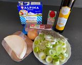 A picture of step 1 of Crozets Gratin with Leeks and Reblochon.