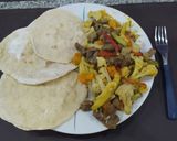 Foto del paso 4 de la receta: ***Carne de Guisar con Vegetales y Pan Casero***