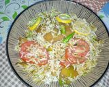 A picture of step 21 of Green Potato Biryani.