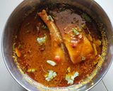 A picture of step 6 of Chettinad fish curry.
