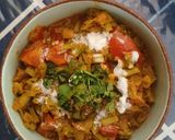 A picture of step 4 of Cluster beans- Ridge gourd Masala.