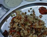 A picture of step 6 of #cook pad india#Vegetables Rava upuma with coconut chutney.#.