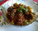 A picture of step 7 of Bittergourd chutney.