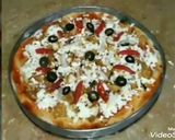 A picture of step 9 of Sweet and sour chicken pizza.