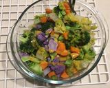 A picture of step 6 of Microwave veggies salad with poppyseed dressing.