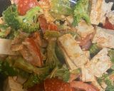 A picture of step 3 of Airfried Asian style Veg Tofu Fry.