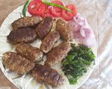 A picture of step 4 of Mutton seekh kabab.