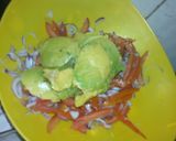 A picture of step 7 of Guacamole salad #4Weekschallenge #Authormarathon.