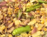 A picture of step 1 of Palak rice.