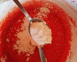 Φωτογραφία βήματος 1 της συνταγής Κέικ "red velvet" με αποξηραμένα φρούτα και κρέμα λεμονιού