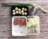 沙茶蘑菇豬肉飯餅的食譜步驟1照片