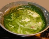 A picture of step 7 of Palak Panneer.