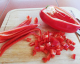 Foto del paso 1 de la receta: Discos de calabacín con chutney de pimiento rojo