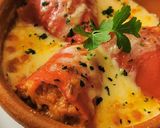 Foto del paso 8 de la receta Piquillos rellenos de Carne con bechamel y queso gratinado