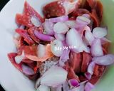 Hình bước làm 1 của món Tim heo xào mướp