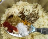 A picture of step 1 of Besan cheela.
