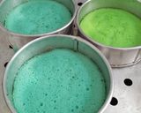 Foto langkah ke 5 dari resep Rainbow Cake (Flower Bucket Cake).