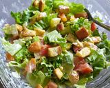 Hình bước làm 4 của món Croutons (bánh mì giòn ăn với salad hoặc súp)