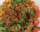 A picture of step 2 of Chana dal chaat.