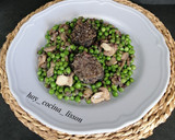 Foto del paso 8 de la receta: Guisantes con champiñones y morcilla