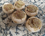 Foto del paso 2 de la receta: Champiñones rellenos con volcán de patata cocida