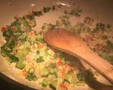 A picture of step 1 of Cajun shrimp and rice scampi.