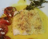 Une image de l'étape 4 de Pavė d'Esturgeon au romarin,sauce au curcuma.