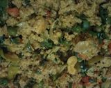 A picture of step 4 of Vegetable Oats Upma.