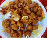 A picture of step 4 of Gram and Cornflour Button Mushroom Fritters.