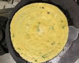 A picture of step 3 of Besan Chilla.