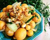 Hình bước làm 4 của món Trứng non cháy tỏi