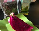 Foto langkah ke 1 dari resep Mpasi 6month bubur beras merah saus naga with ub + chia seed.