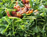A picture of step 9 of Watercress and Soya Seeds ki Sabji.