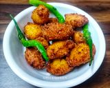 A picture of step 3 of Crispy Corn Pakoda.