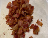 A picture of step 2 of Pasta with Bacon, Lemon and Pine Nuts.
