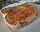 Foto del paso 11 de la receta: Sándwich🥯de queso🧀y jamón🥓en pan artesanal🥯🧀🍞