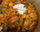 A picture of step 4 of Prawn biriyani/shrimp biriyani.