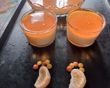 A picture of step 6 of Milky vanilla curd with Orange jelly.