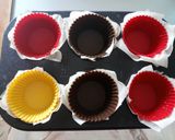 A picture of step 1 of Prawn cocktail filo pastry cups.