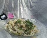 A picture of step 7 of Matar Pulao.