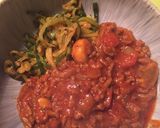 A picture of step 7 of Low Carb Zucchini Noodles and Spaghetti Sauce.
